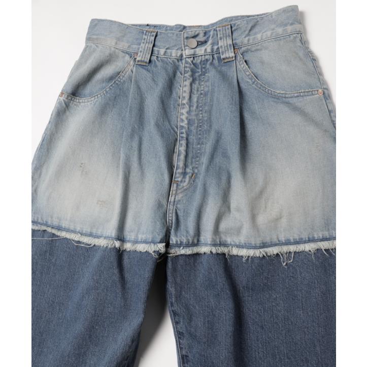 JIEDA ジエダ 23AW 2TONE BAGGY DENIM PANTS (INDIGO) 2トーン バギー