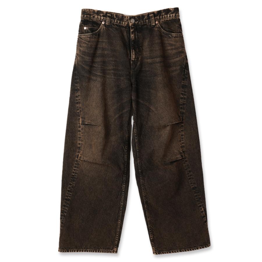 JieDa JIEDA ジエダ 25SS DRAPE OVER DENIM PANTS (BLACK