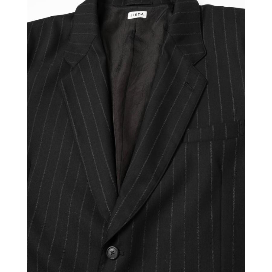 JieDa（ジエダ） 25AW WOOL TAILORED JACKET (BLACK) ストライプ