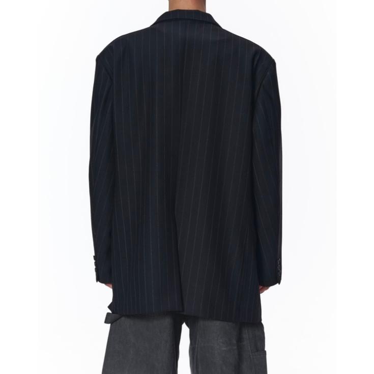 JieDa（ジエダ） 25AW WOOL TAILORED JACKET (BLACK) ストライプ