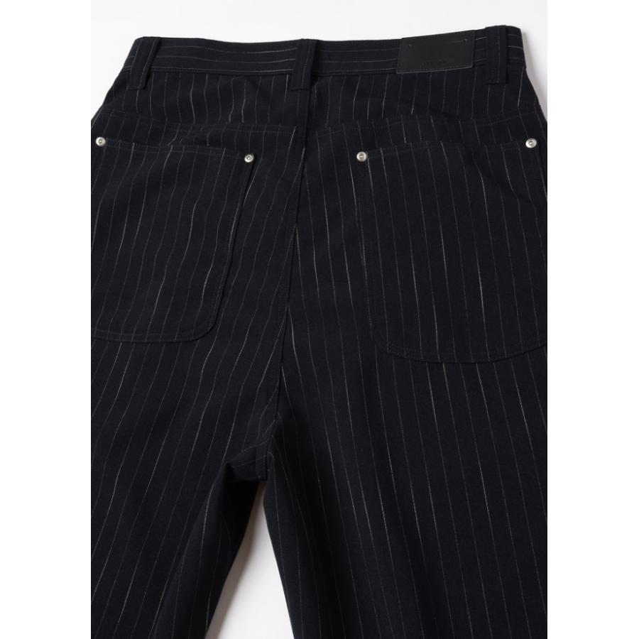 JieDa（ジエダ） 26SS STRIPE WIDE ONE TUCK PANTS (BLACK STRIPE