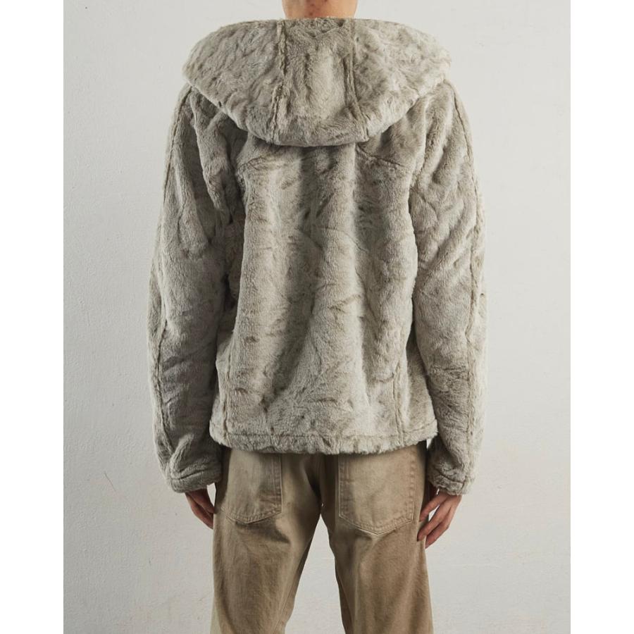 NVRFRGT Faux Shearling Full Zip Upフーディー NVRFRGT/ネバーフォーゲット/Faux Shearling Full Zip Up Hoodie