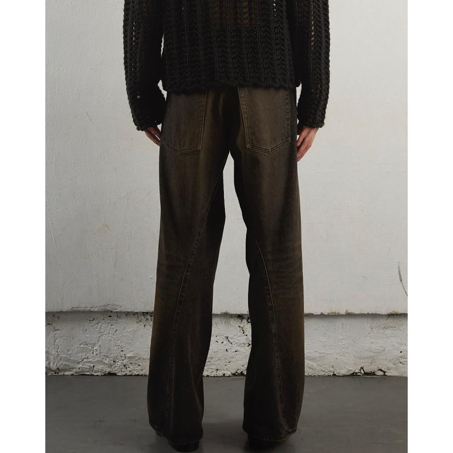 NVRFRGT ネヴァーフォーゲット 3D TWISTED WIDE LEG JEANS (MUD