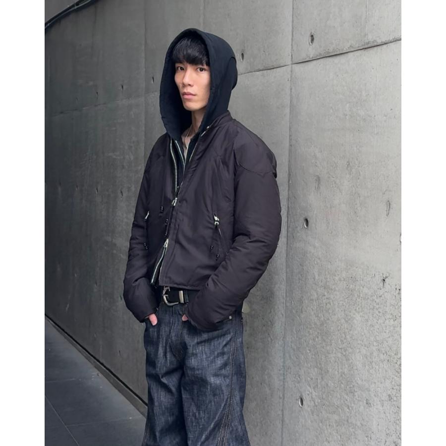 NVRFRGT ネヴァーフォーゲット 25AW PADDED MOTORCYCLE JACKET パデッドモーターサイクルジャケット 中綿ブルゾン シングルライダースジャケット