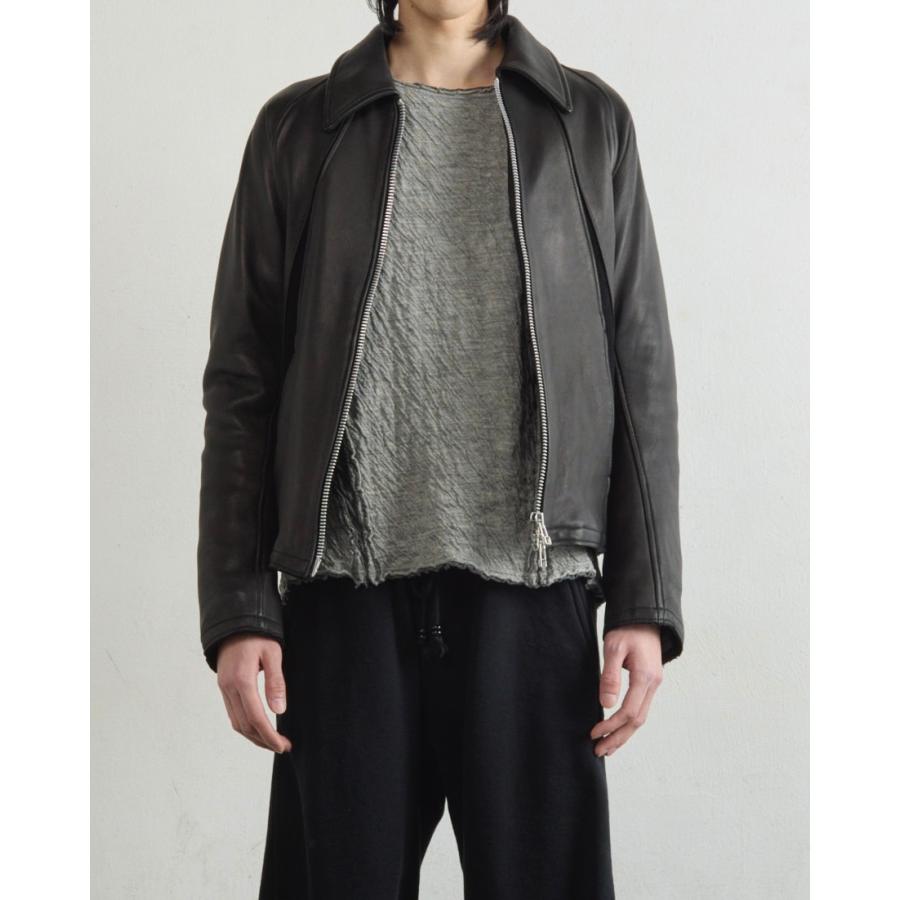 NVRFRGT（ネヴァーフォーゲット） 25AW LEATHER PANELED ZIP UP JACKET