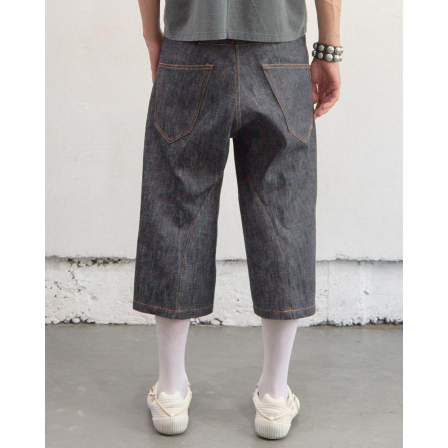 NVRFRGT ネヴァーフォーゲット 26SS 3D TWISTED JORTS (RAW INDIGO) ツイストバギーショーツ ジョーツ リジッドデニム 立体裁断 | NVRFRGT | 02