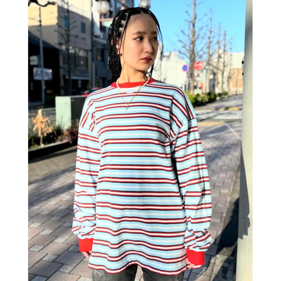 ROTOL ロトル WIDE TWIST LONG SLEEVE TEE BORDER (SUNRIZE) ワイド 