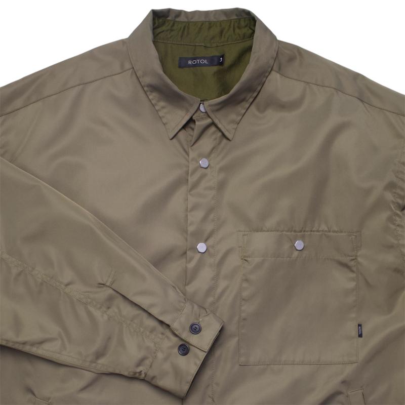 UNUSED ROTOL ロトル SNAP BUTTON NYLON SHIRT (USED) スナップボタン  