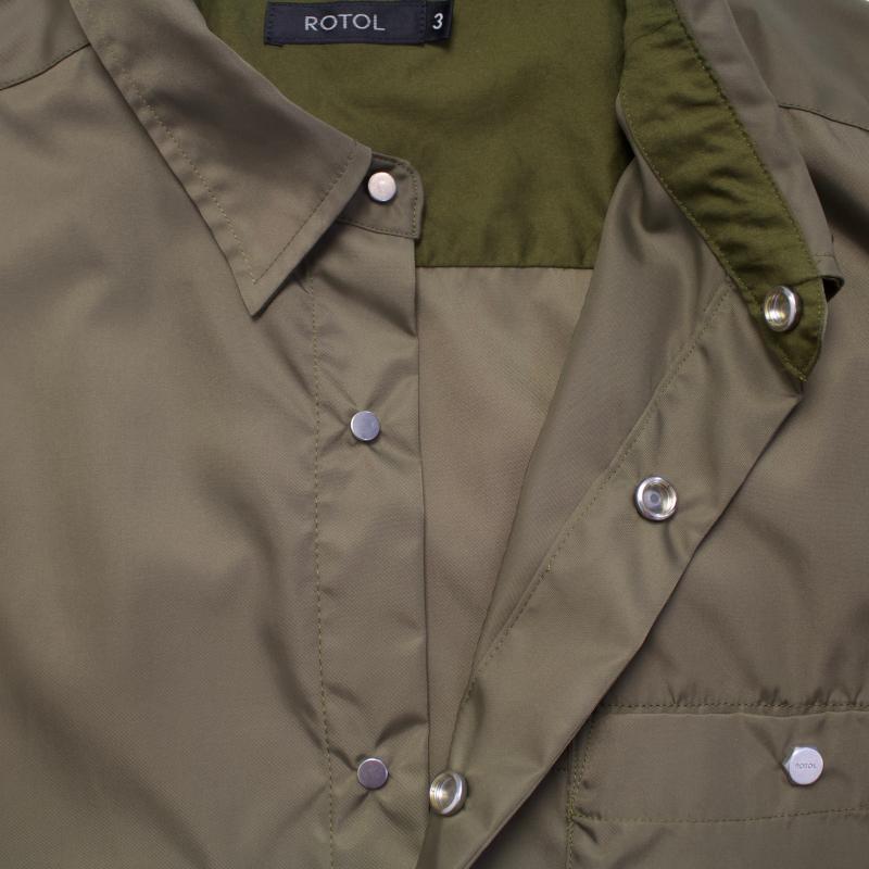 UNUSED ROTOL ロトル SNAP BUTTON NYLON SHIRT (USED) スナップボタン  