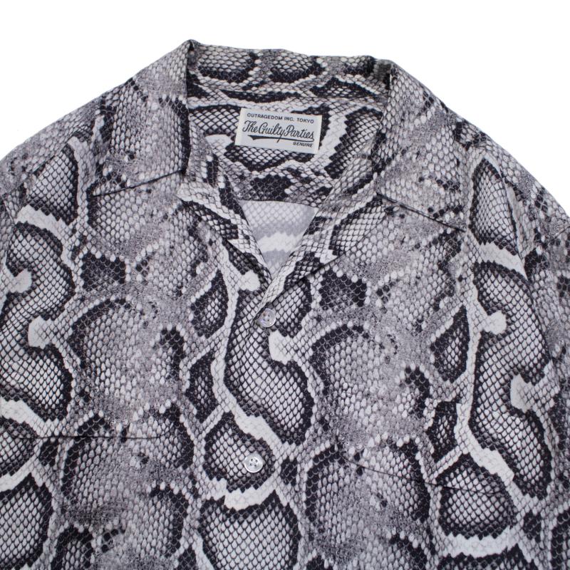WACKO MARIA ワコマリア PYTHON HAWAIIAN SHIRT L/S (USED) 蛇 WACKO MARIA ワコマリア PYTHON HAWAIIAN SHIRT L/S (USED) 蛇