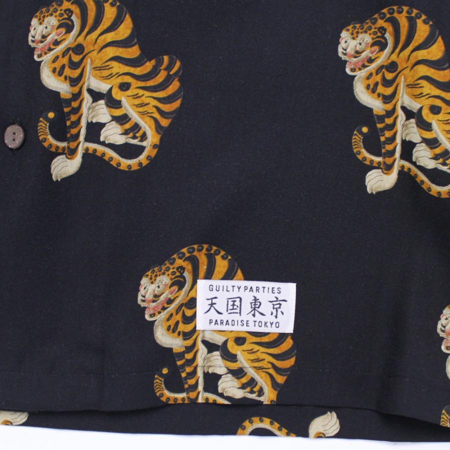 WACKO MARIA ワコマリア TIGER L/S HAWAIIAN SHIRT (USED) 虎 総柄 