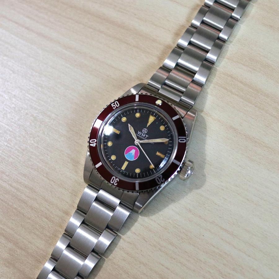WMT WATCH】MT.Fuji / Burgundy Bezel Fliplock Bracelet - Aged