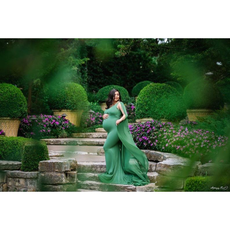 国際ブランド マタニティドレス フォト 写真撮影 結婚 妊娠 シフォン エレガント ロング Aライン カラー ホワイト Pathwaysfl Org