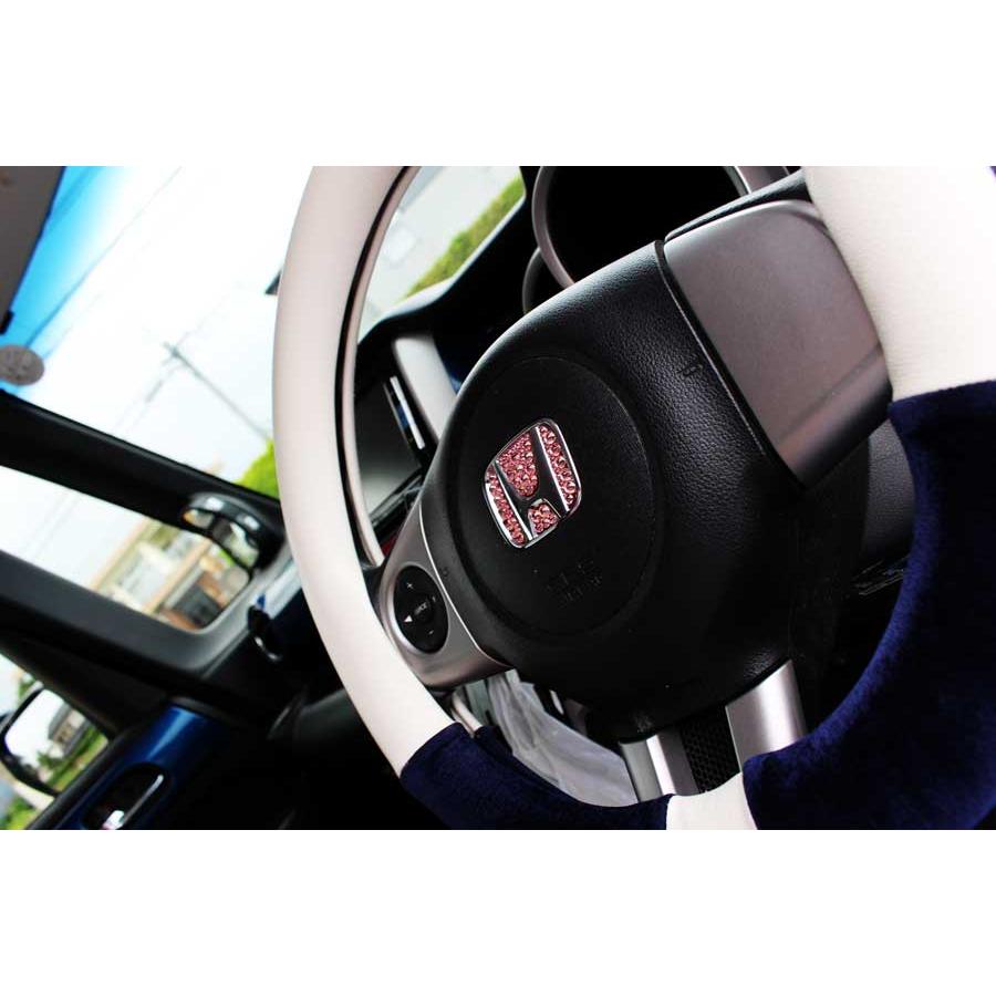 【新品未使用】ホンダ N-BOX JF3 JF4 ＮＷＧＮ ＮＯＮＥ スワロフスキー 正規品 ステッカー シール【 ステアリング用 ＆ ハザードスイッチ用 】セット ドレスアップ カスタム　oz4jl N-BOX ホンダ NBOXカスタム NWGNカスタム NONE スワロフスキー