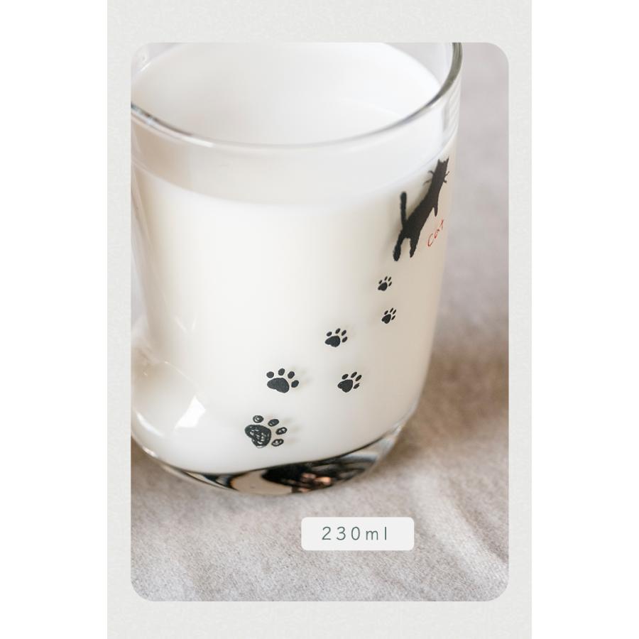 ADERIA おしゃれ 猫 グラス 足あとグラス 300ml ASHIATO アデリア 日本 