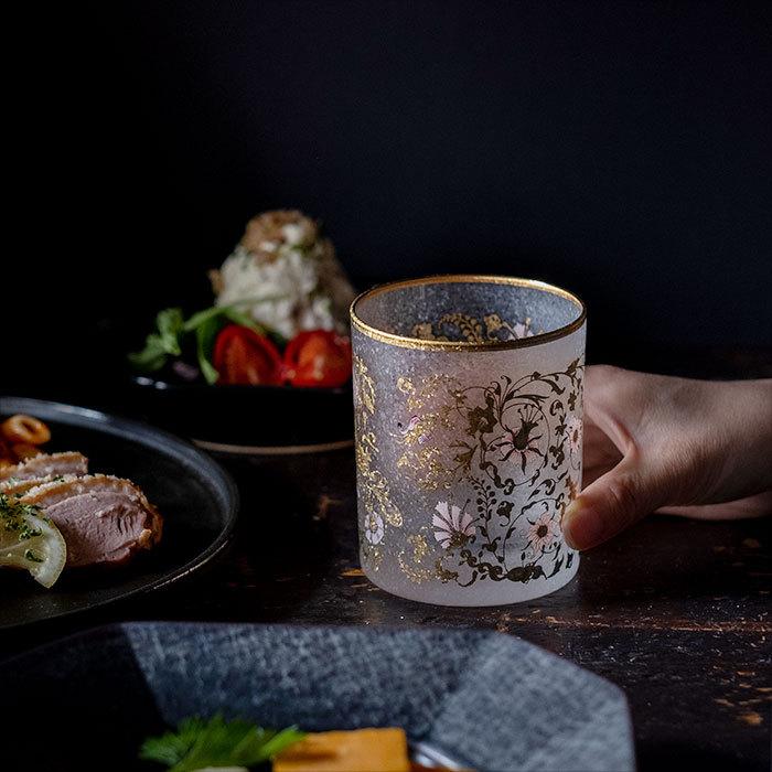 ADERIA おしゃれ ロックグラス 300ml ゴールド エルドラード