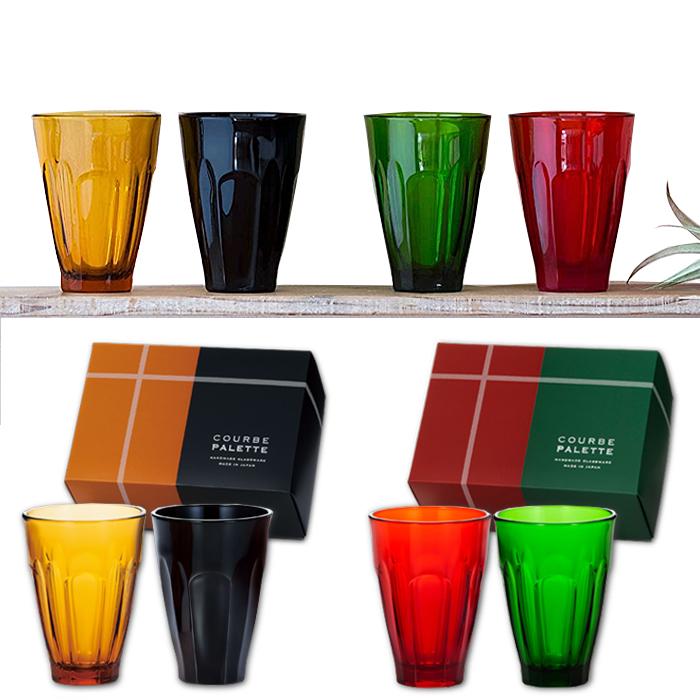 ADERIA グラス おしゃれ ペアセット 360ml クールブパレットL アデリア