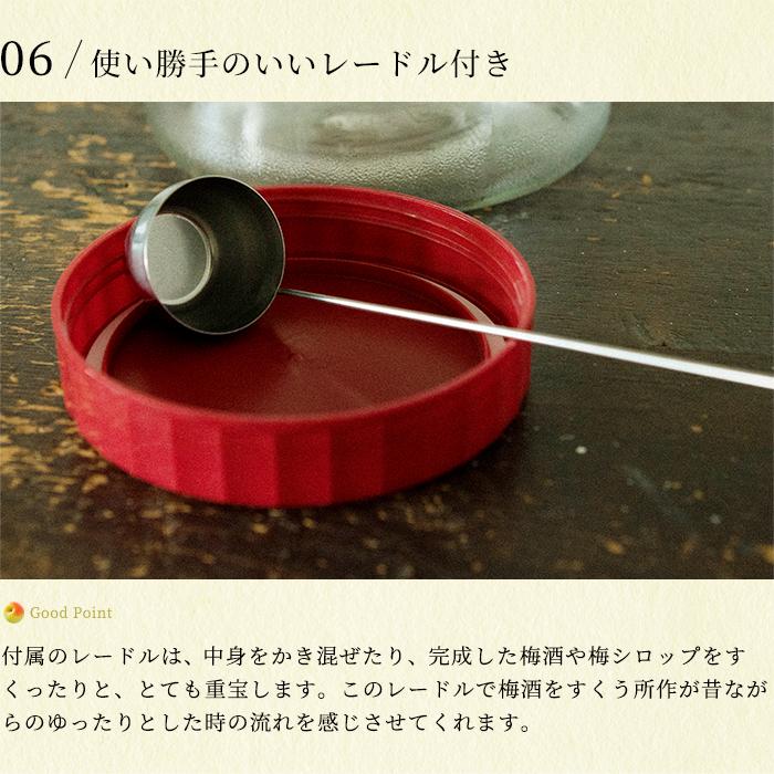 保存容器 ガラス ガラス容器 キャニスター おしゃれ 【 アデリア 復刻梅びん 3L レードル付 日本製 】 保存瓶 保存びん 梅びん 果実酒 | ADERIA | 09