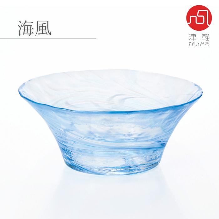 津軽びいどろ ガラスボウル 中鉢 紗織 アデリア 日本製 化粧箱
