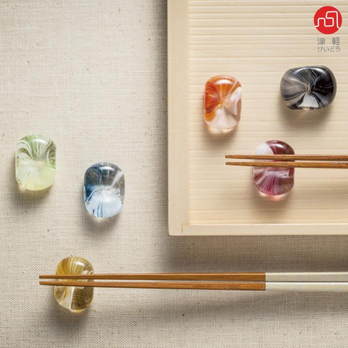 津軽びいどろ 箸置き まめ 日本製 | おしゃれ かわいい ガラス はし