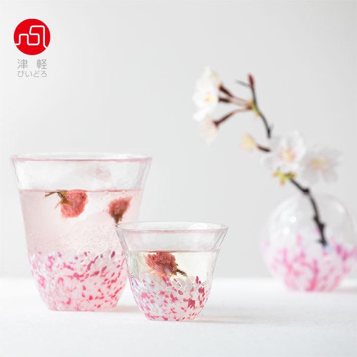 津軽びいどろ 皿 さくらさくら sakura 豆皿 ピンク アデリア 日本製