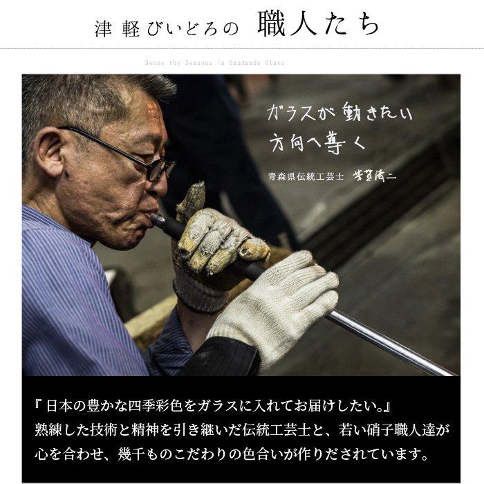 津軽びいどろ 盃 ガラス 50ml 盃コレクション 弐 アデリア 日本製 1個