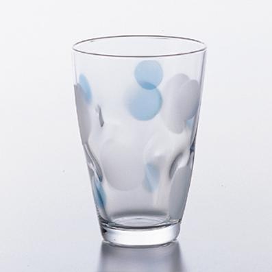 ADERIA アデリア グラス ブルー 300ml 水玉タンブラー 3個入 日本製