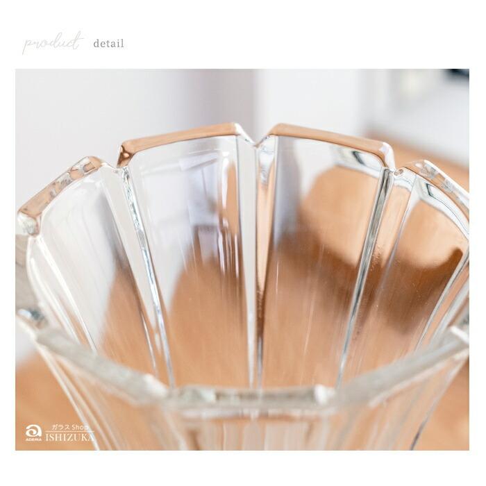 ADERIA アデリア 花瓶 蘭柄花器 大 クリスタルガラス製 日本製 1