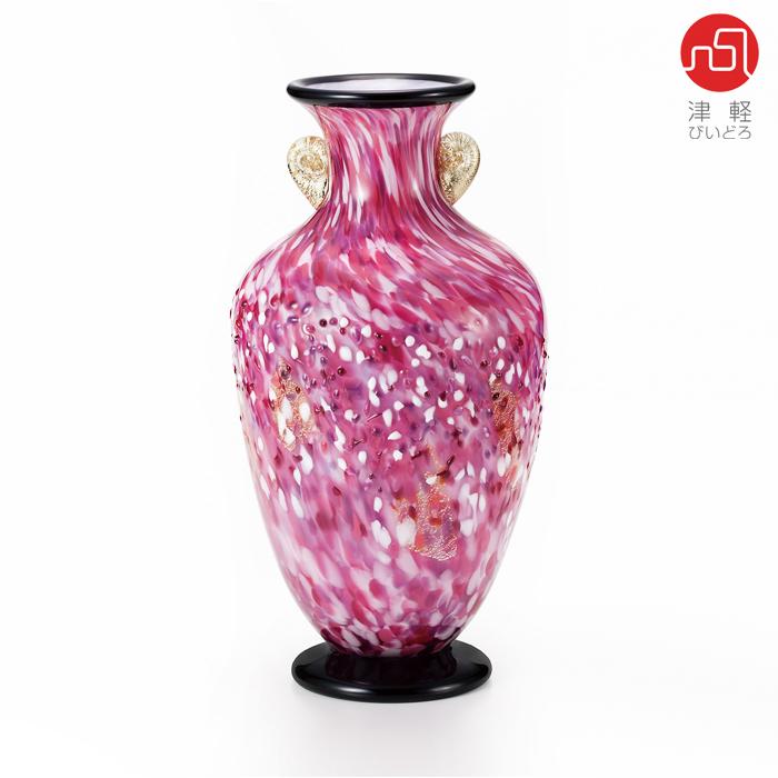 無料長期保証 アデリア 津軽びいどろ インテリア 花瓶 おしゃれ ガラス フラワーベース 花あかり 壺金耳付花器 日本製 化粧箱入 ギフト プレゼント 贈り物 注目の Puddlesandsun Co Uk