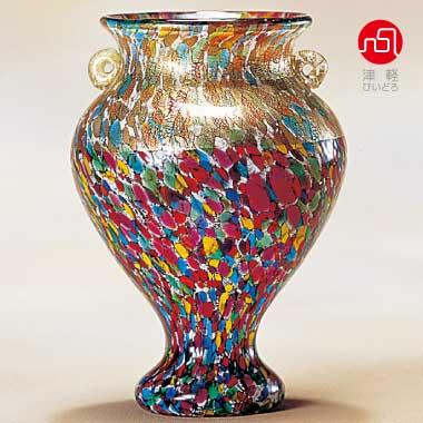 花瓶 花びん フラワーベース 花器 おしゃれ ガラス 【 津軽びいどろ ねぶたまつり (中) 】 プレゼント ギフト かわいい インテリア雑貨 定番