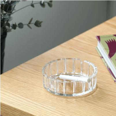 ADERIA 爆買 リリーフ灰皿 6個入 ガラス ガラス灰皿 アッシュトレイ