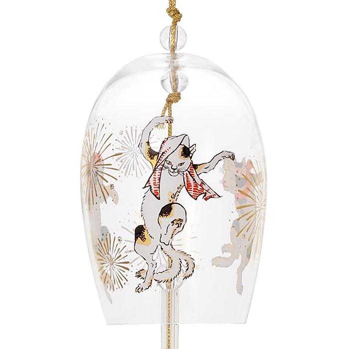 ADERIA おしゃれ 風鈴 江戸猫ぐらす PNT アデリア 日本製 化粧箱入