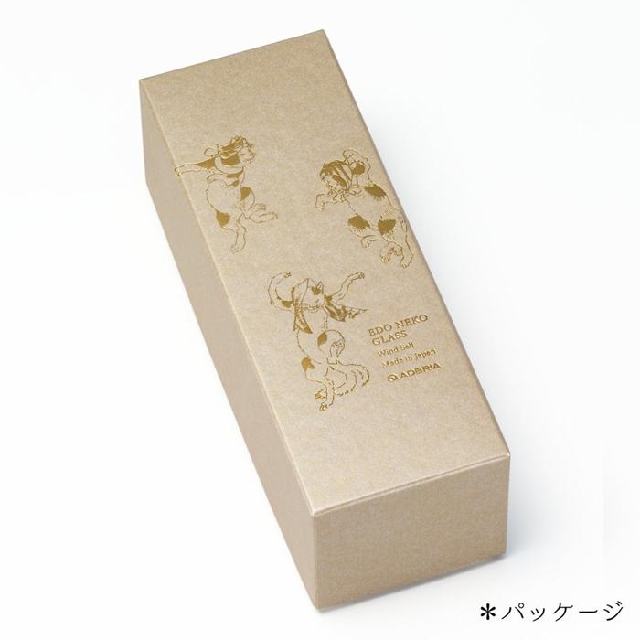 爆買 おしゃれ 風鈴 江戸猫ぐらす PNT アデリア  化粧箱入 | ねこ ネコ 和 ハンドメイド プレゼント ギフト 贈答 ガラス オーナメント | ADERIA | 04