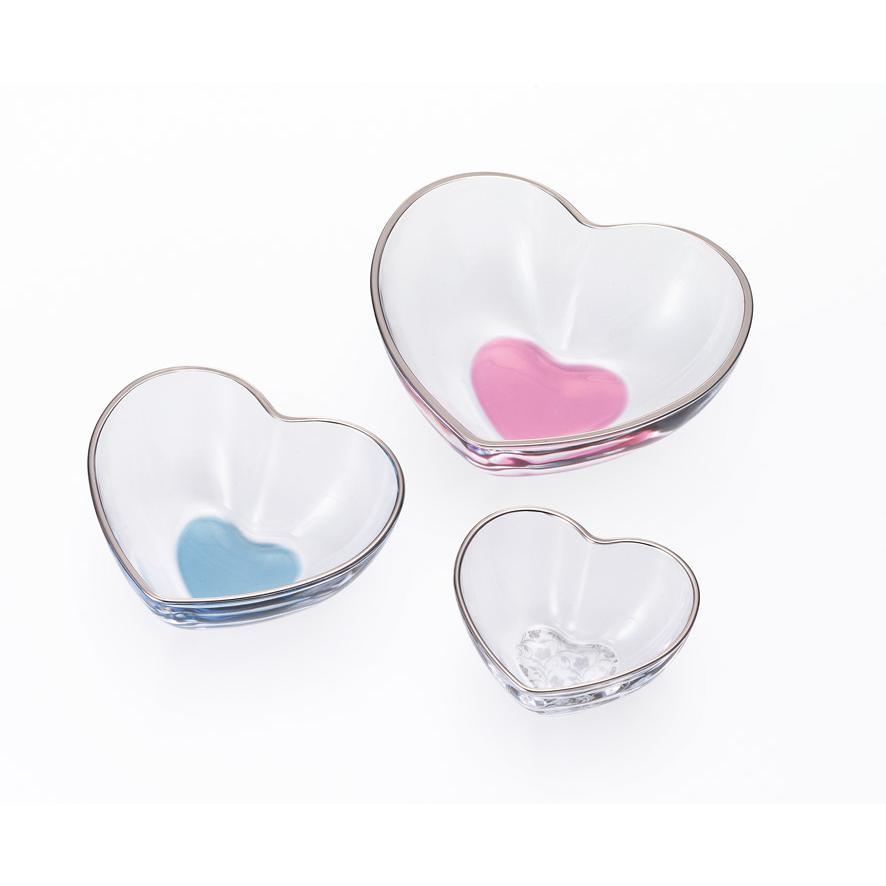 ハート ハート ボール入れ子セット 小鉢 ガラス ガラス食器 食器セット ギフト プレゼント 記念日 お祝い アデリア直営 Paypayモールストア 通販 Paypayモール