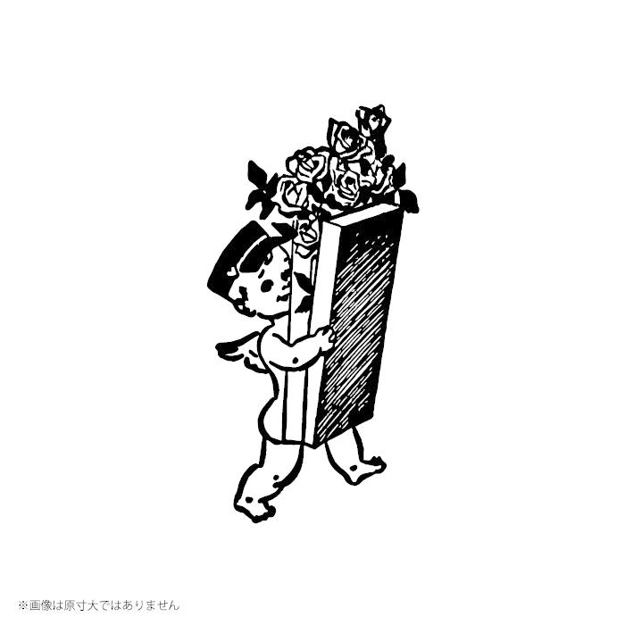 スタンプ 輸入 100Proof Press ローズデリバリー #1005 Rose delivery ラバースタンプ はんこ 天使 バラ おしゃれ |  | 02