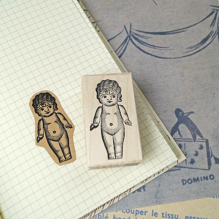 ラバースタンプ 100Proof Press #1904 Wavy Hair, Naked Doll ウェーブヘアの人形 キューピー 輸入 スタンプ はんこ |  | 03