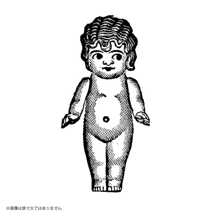 ラバースタンプ 100Proof Press #1904 Wavy Hair, Naked Doll