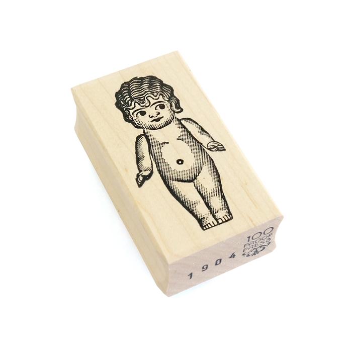 ラバースタンプ 100Proof Press #1904 Wavy Hair, Naked Doll ウェーブヘアの人形 キューピー 輸入 スタンプ はんこ |  | 01