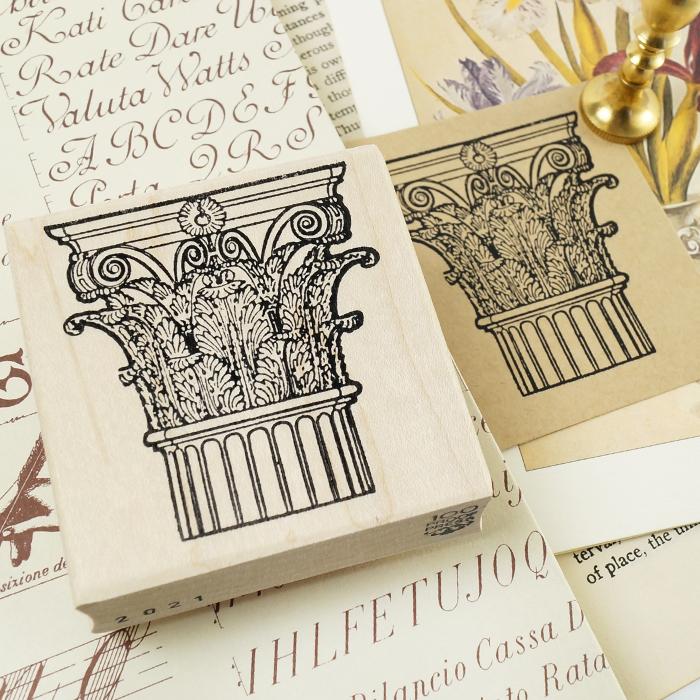 スタンプ 輸入 100Proof Press コリント式柱頭 Corinthian Capital #2021 建築 古代ギリシャ 柱 ヨーロッパ ラバースタンプ |  | 03