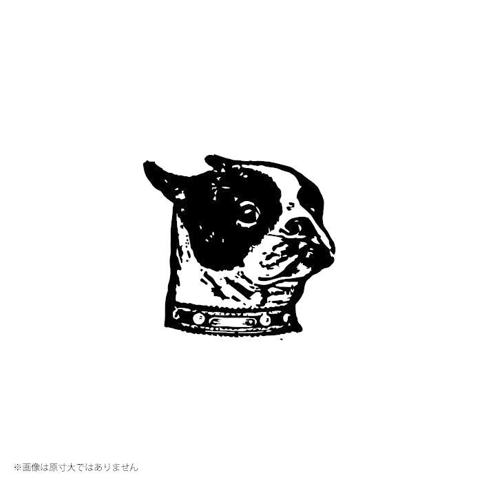 ラバースタンプ 輸入 100Proof Press 首輪をしたブルドッグ Collared Bulldog Head #3936 犬 イヌ ブルドッグ |  | 02
