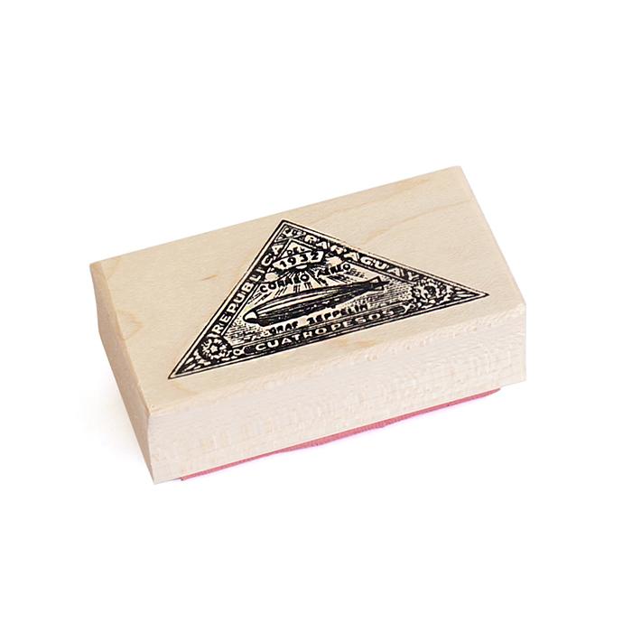 ラバースタンプ 輸入 100Proof Press ツェッペリン飛行船三角切手 Triangular Zeppelin Stamp #4097 航空切手 はんこ |  | 01