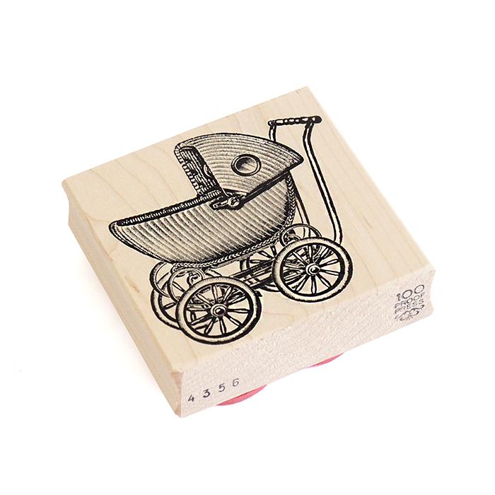 スタンプ 輸入 100Proof Press 乳母車 Large Baby Buggy #4356 カート ベビーカー スタンプ おしゃれ ラバースタンプ |  | 01
