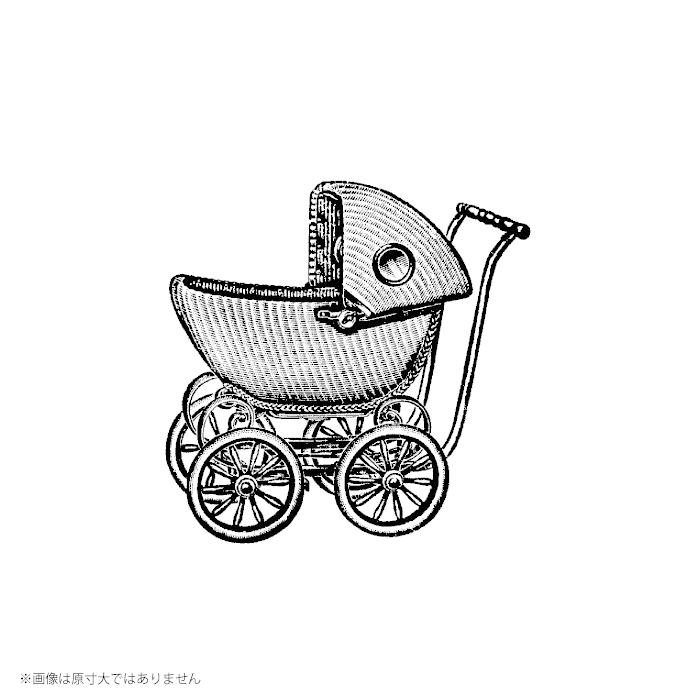 スタンプ 輸入 100Proof Press 乳母車 Large Baby Buggy #4356 カート ベビーカー スタンプ おしゃれ ラバースタンプ |  | 02