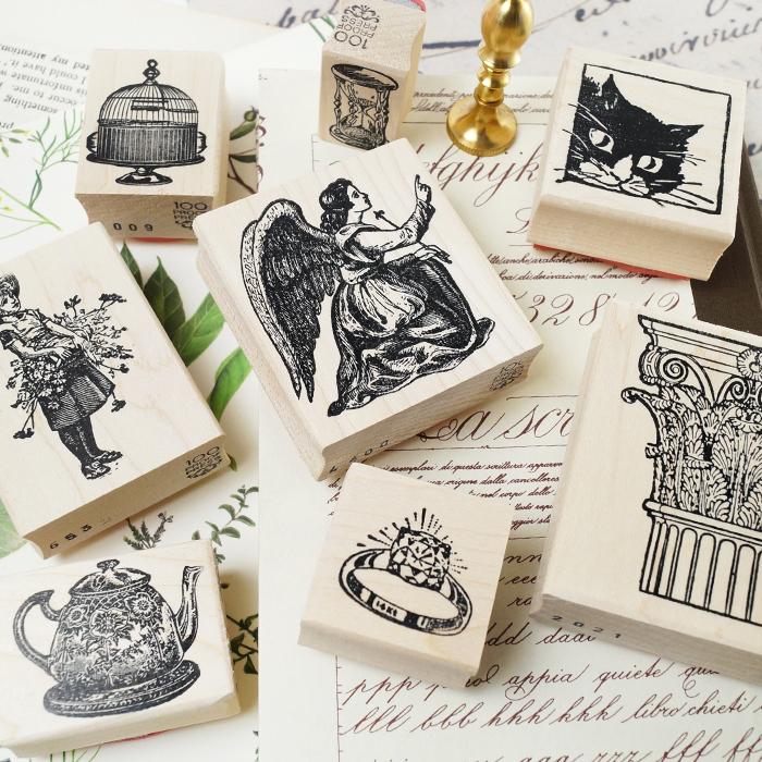 スタンプ 輸入 100Proof Press ひざまずく天使 Kneeling angel #4400