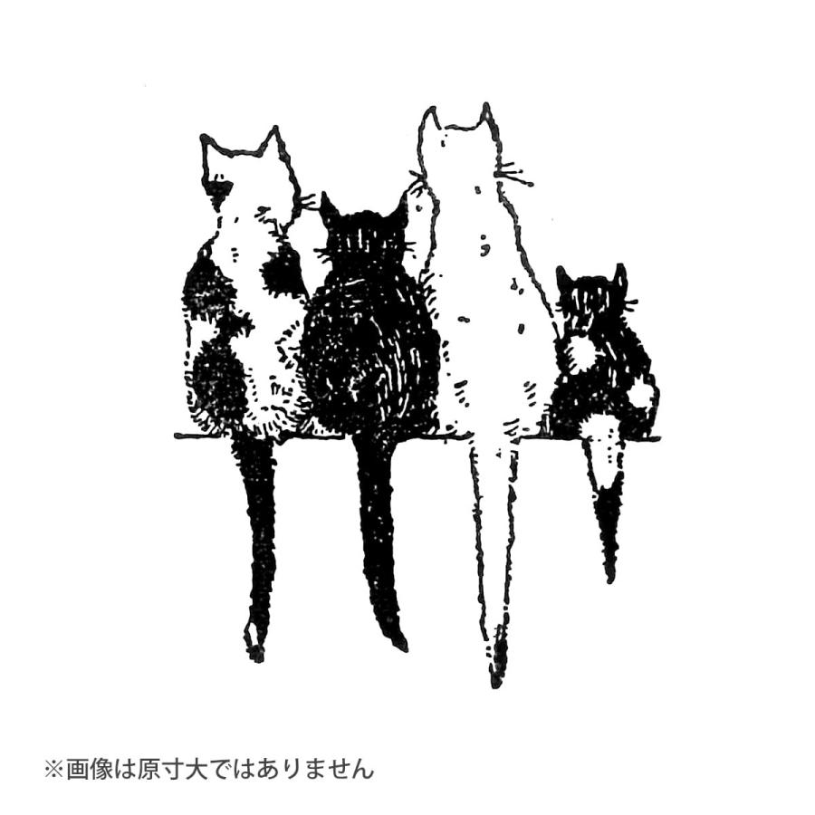 ラバースタンプ キャラクター かわいい ネコ 猫 動物 アンティーク はんこ 100プルーフプレス 100 Proof Press #5654 Cats on the Wall |  | 02