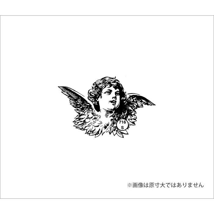 スタンプ 100 Proof Press #716 智天使 Cherub Head アンティーク 天使
