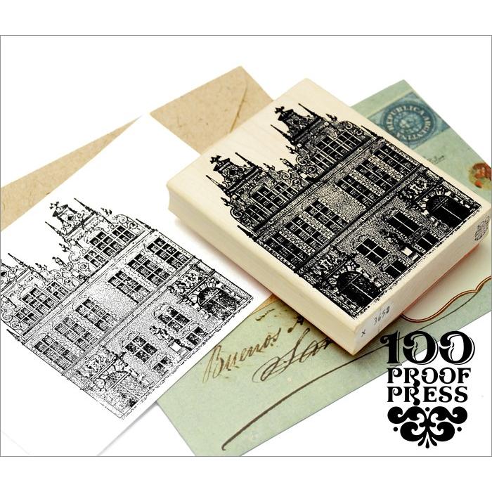 スタンプ 100 Proof Press #3658 Big Building Front スタンプ ヨーロッパ | 