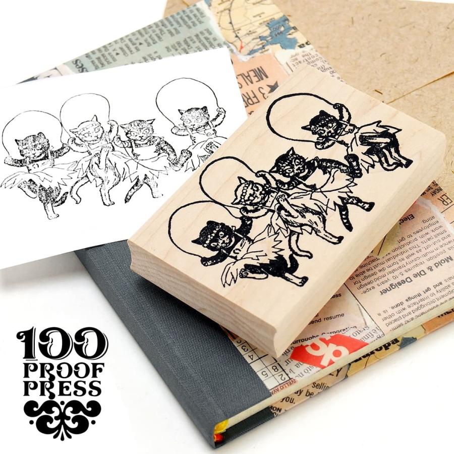 スタンプ 100 Proof Press #5317 Kitties Jumping スタンプ 子猫 | 