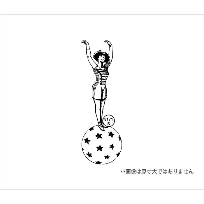 100 Proof Press #3171 ボールウーマン Woman on Ball スタンプ ヴィンテージ |  | 02