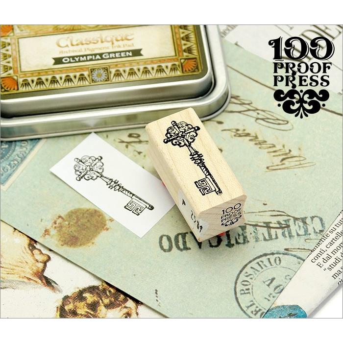 100 Proof Press #2589 スケルトンキー Ornate Cross Skeleton Key スタンプ ヴィンテージ | 